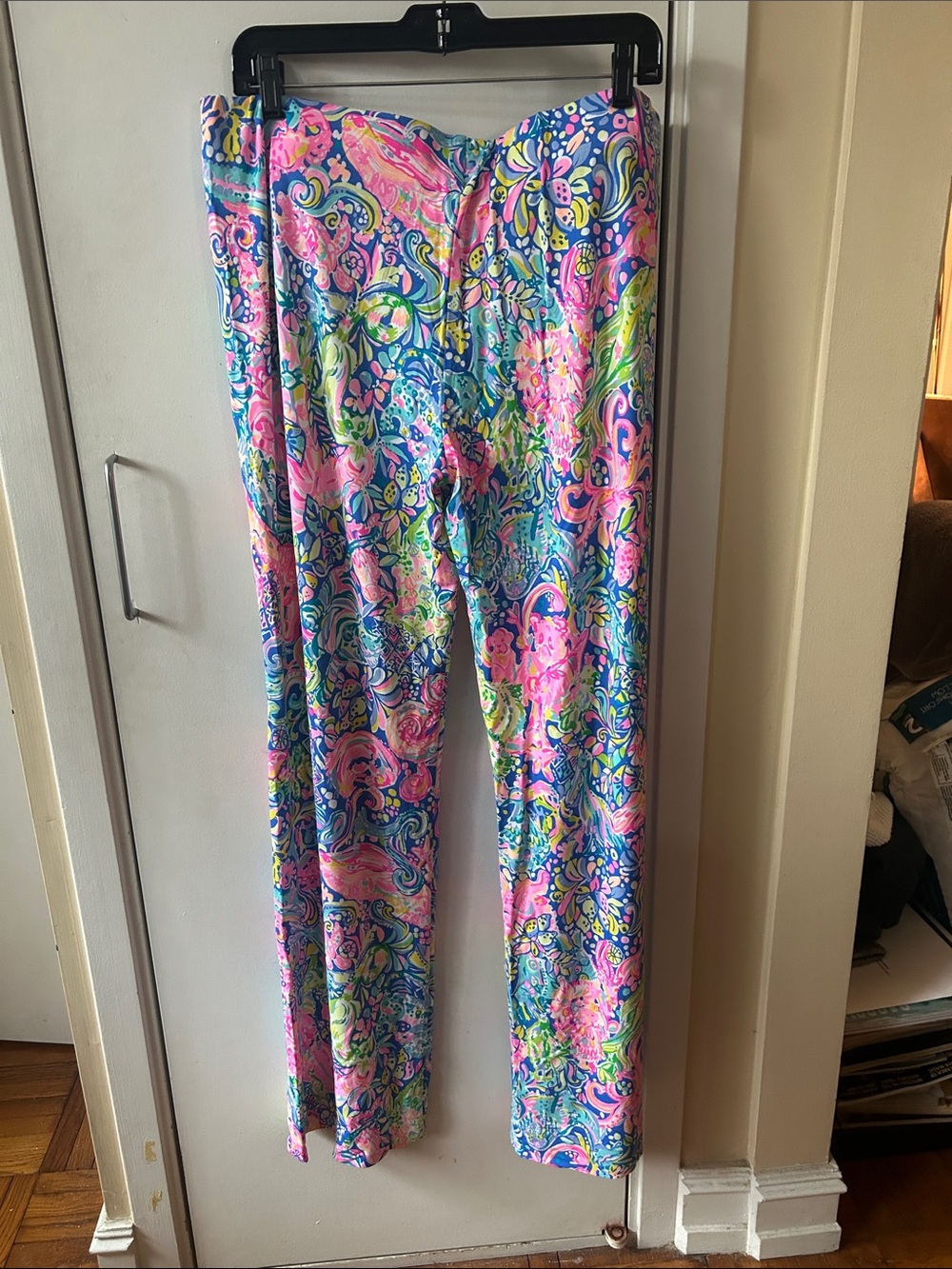 Lilly Pulitzer Women’s Georgia May  Palazzo Pants Pink, Blue & Lime Green XL - Picture 5 of 9